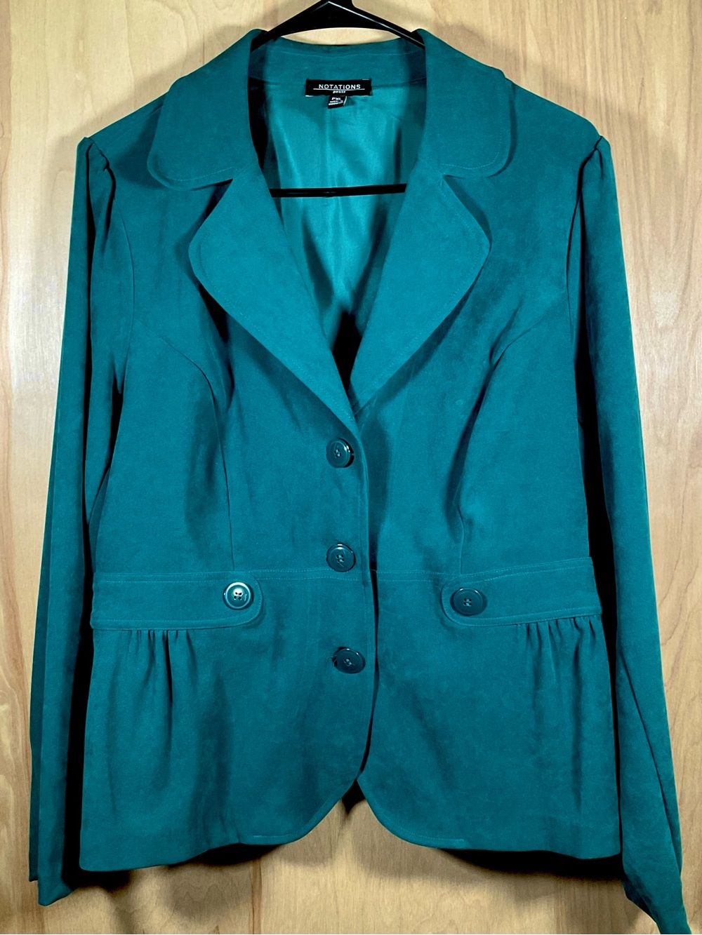 Notations Petite Button Down Blazer Jacket - EUC